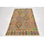 Tapis en laine bleu/vert/beige 4 pi 2 po x 6 pi 2 po noué la main one-of-kind Doorfield