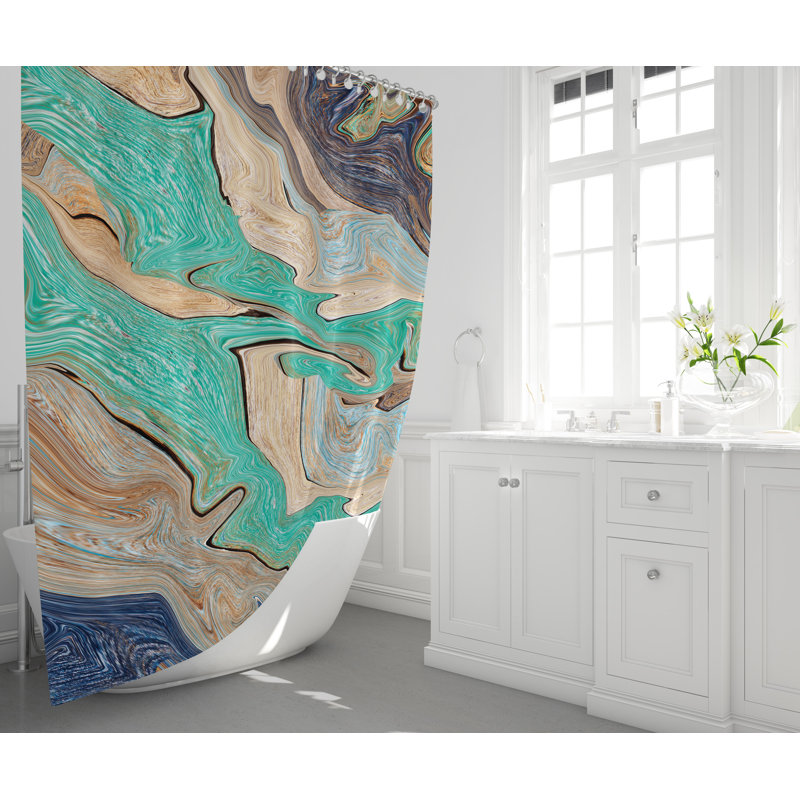 Rideau de douche simple Wiarda, H 72 po x l 70 po
