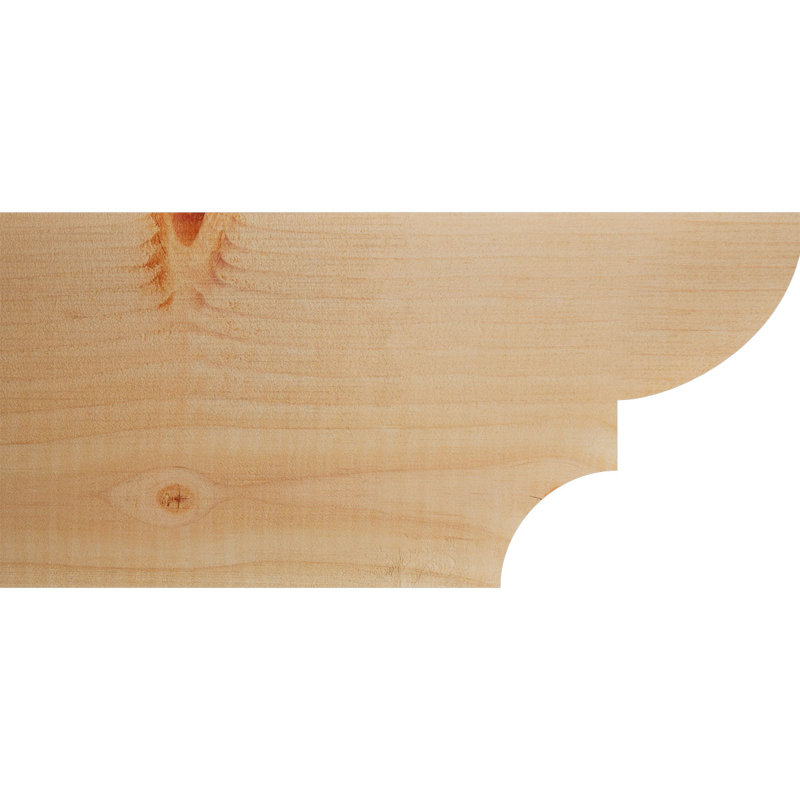Queue de chevron lisse Ridgewood, Sapin de Douglas, H 6 po x l 5 1/2 po x L 12 po