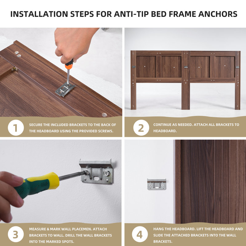 rustic headboard collection, King, Umber Brown - Maple