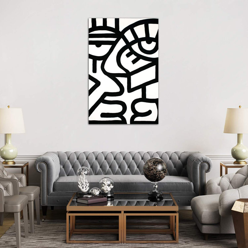 «Talking» par Billy, reproduction d'artiste, Toile tendue, H 60 po x l 40 po x P 1,5 po