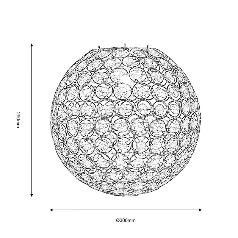 1 - Light Chrome Sphere Pendant