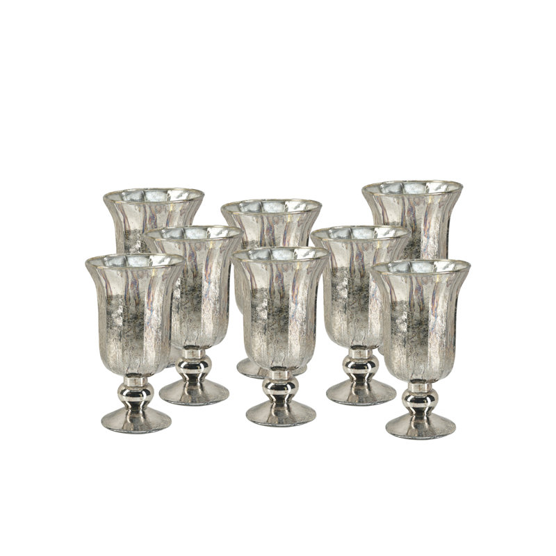 Gloryvee Glass Decorative Urns & Jars, Silver