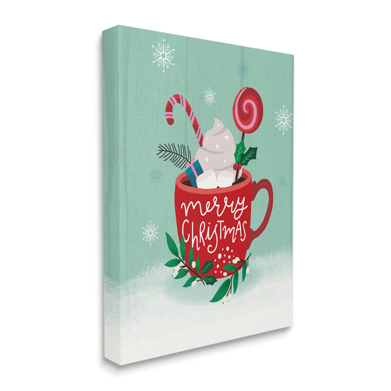 «Merry Christmas Warm Cocoa» par Louise Allen Designs, H 30 po x l 24 po x P 1,5 po