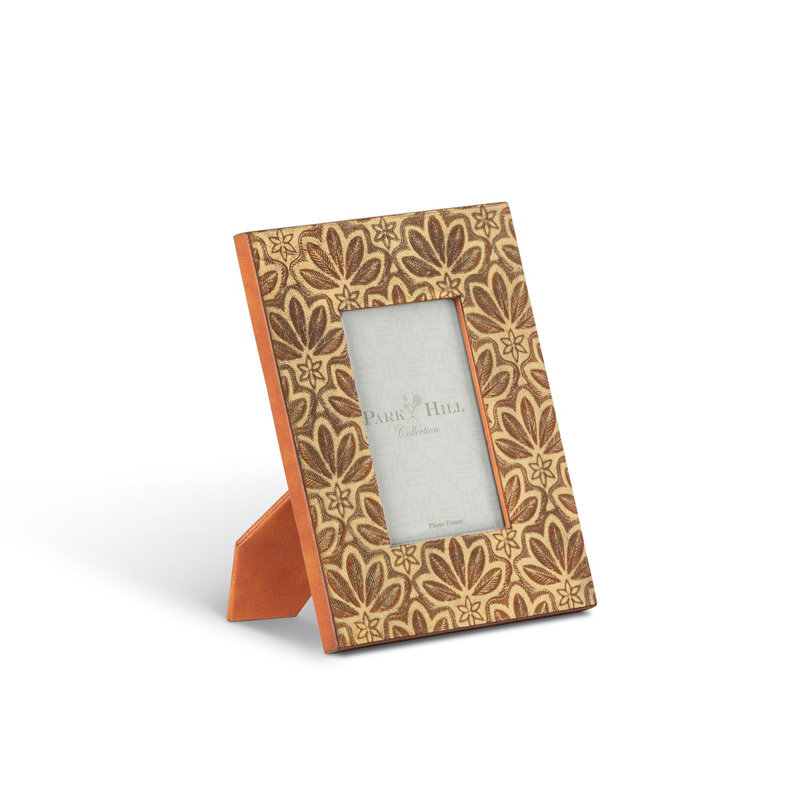 Cappelli Leather Embossed Picture Frame