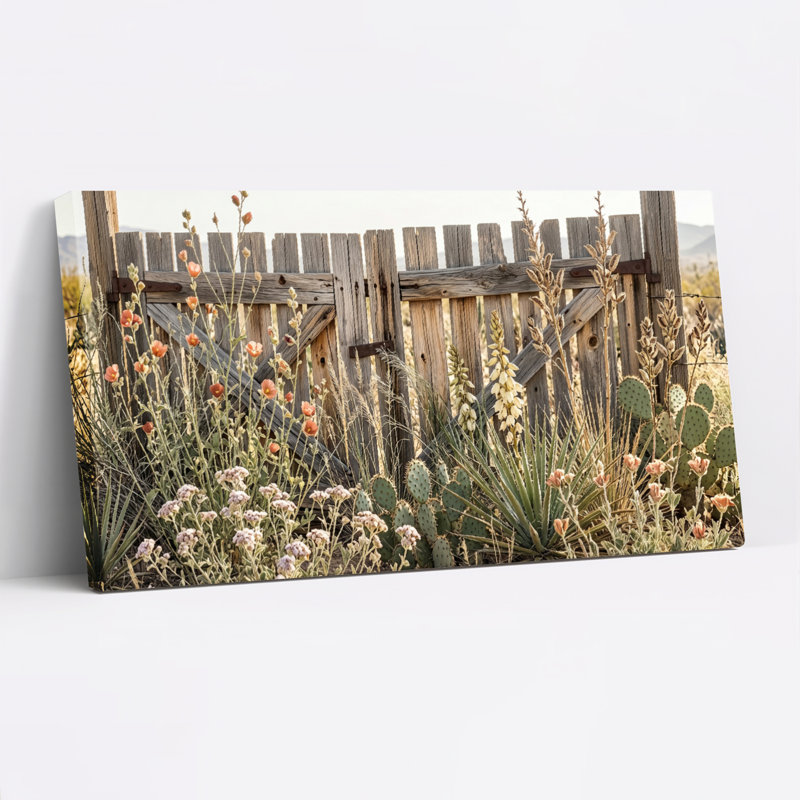 Ensemble de 1 tableau sur toile Jardin du désert, L 48 po x H 24 po, Wrapped Canvas