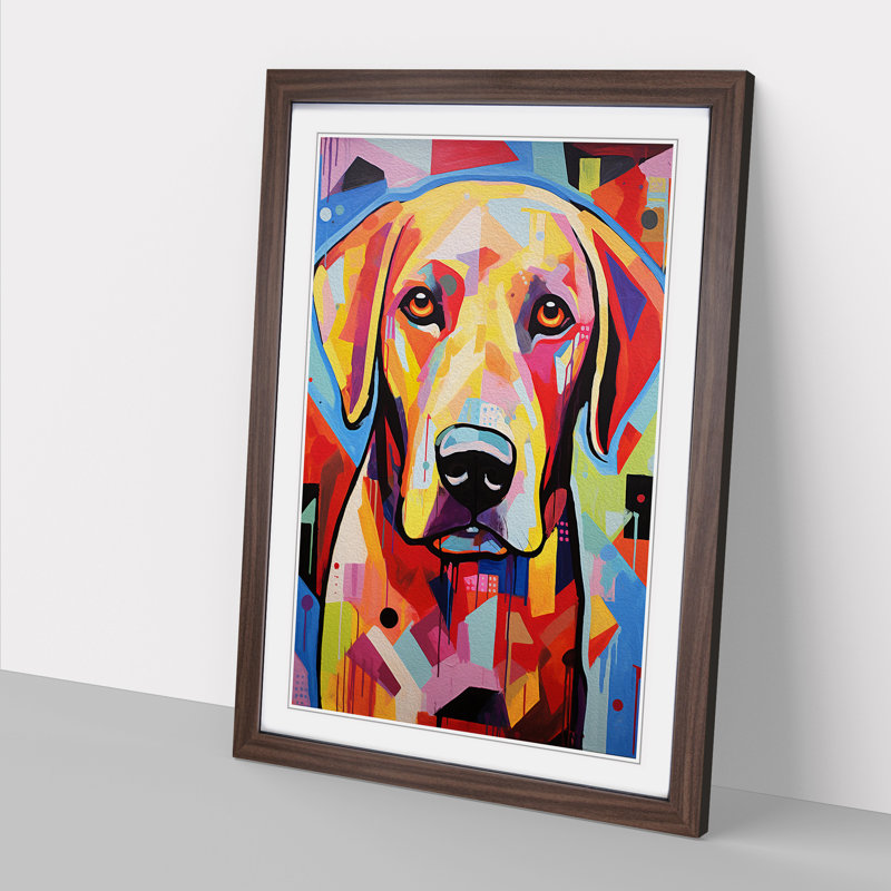 Labrador Retriever Constructivism - Framed Print, Walnut, 46cm H x 34cm W x 2cm D