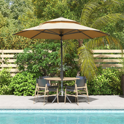 Parasol rond en porte-à-faux avec mât central (base non incluse)
