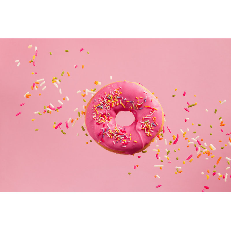 " Sprinkled Pink Donut " by Gojak, 20" H x 30" W