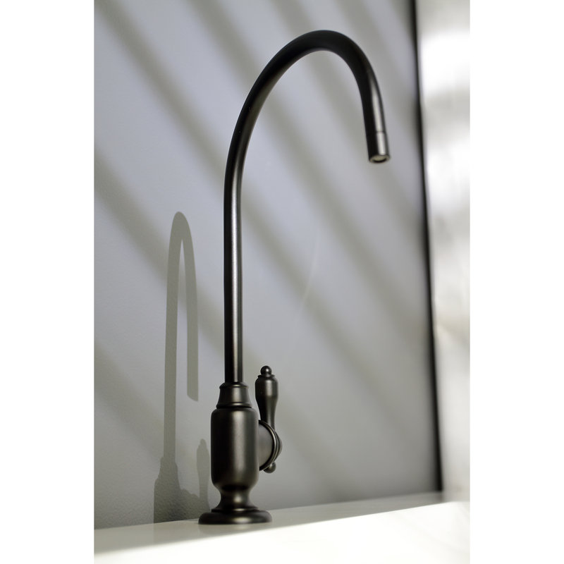 Kingston Brass Tudor Single-Handle 1-Hole Deck Mount Water Filtration Faucet, Matte Black