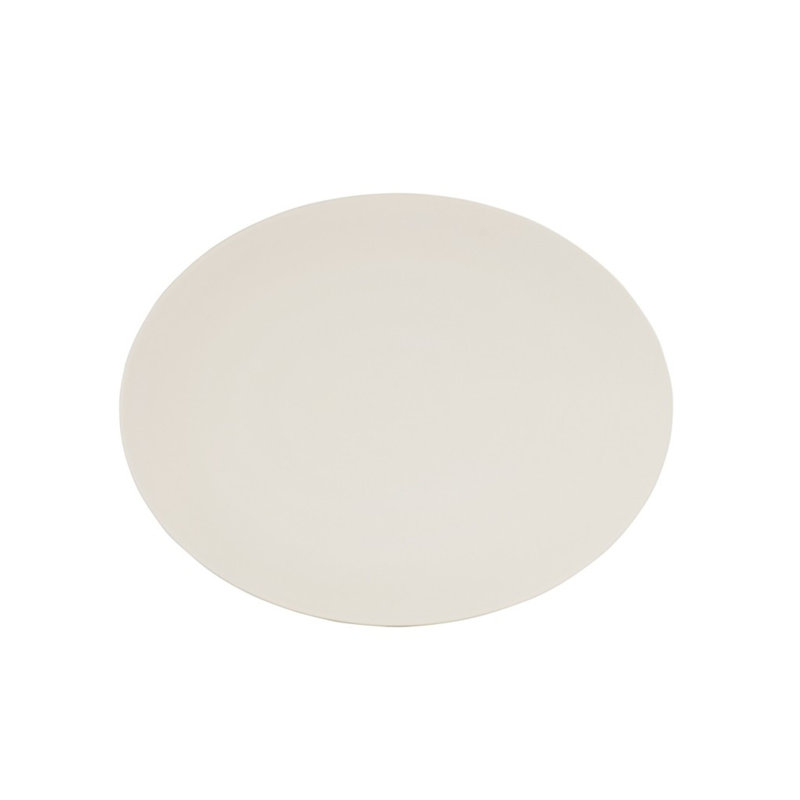 Assiette plate en mélamine 9 po, Ivoire ivoire