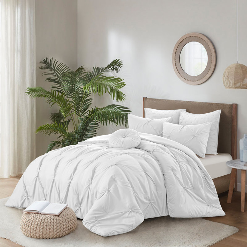 Ensemble d'édredon en duvet blanc 140 fils, Grand lit