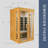Hemlock Two-Person Far Infrared Roof Embedded Indoor Sauna Room