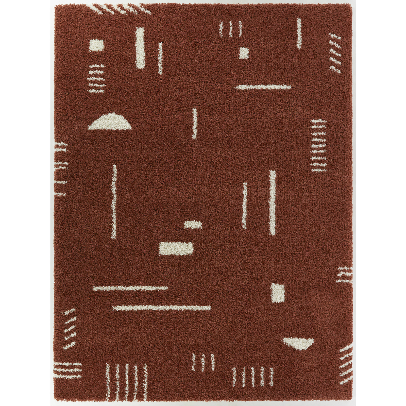Morin Geometric Shag Rug, Rectangle 7'10" x 10'