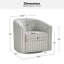 Fauteuil demi-tonneau pivotant Amiir avec ressorts ensachés intégrés-1629548027