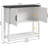 31.5'' Wood Console Table With Storage, Farmhouse Entryway Table With 2-Door-1581067777