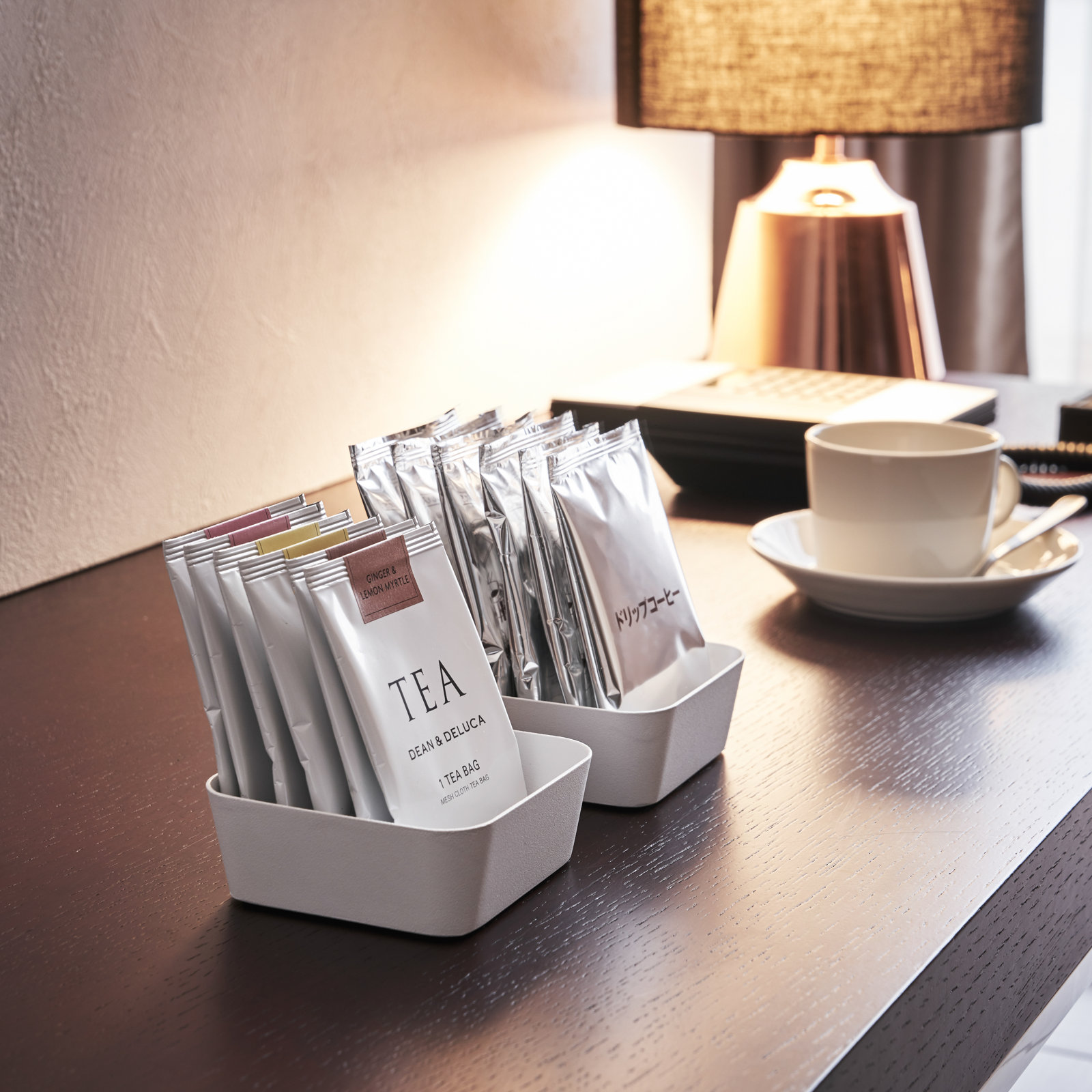 Yamazaki Home Square Steel Vanity Tray, White
