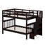 Lit superposé double en bois avec rangement-776046805