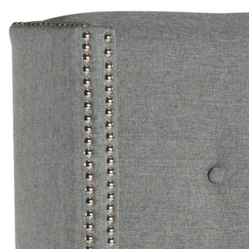 Burch Upholstered Headboard, Full, Linen Gray