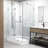 Monteray 48" W x 32" D x 79" H Hinged Frameless Shower Enclosure with 3/8  Clear Glass & Base-1730671747-1730671748