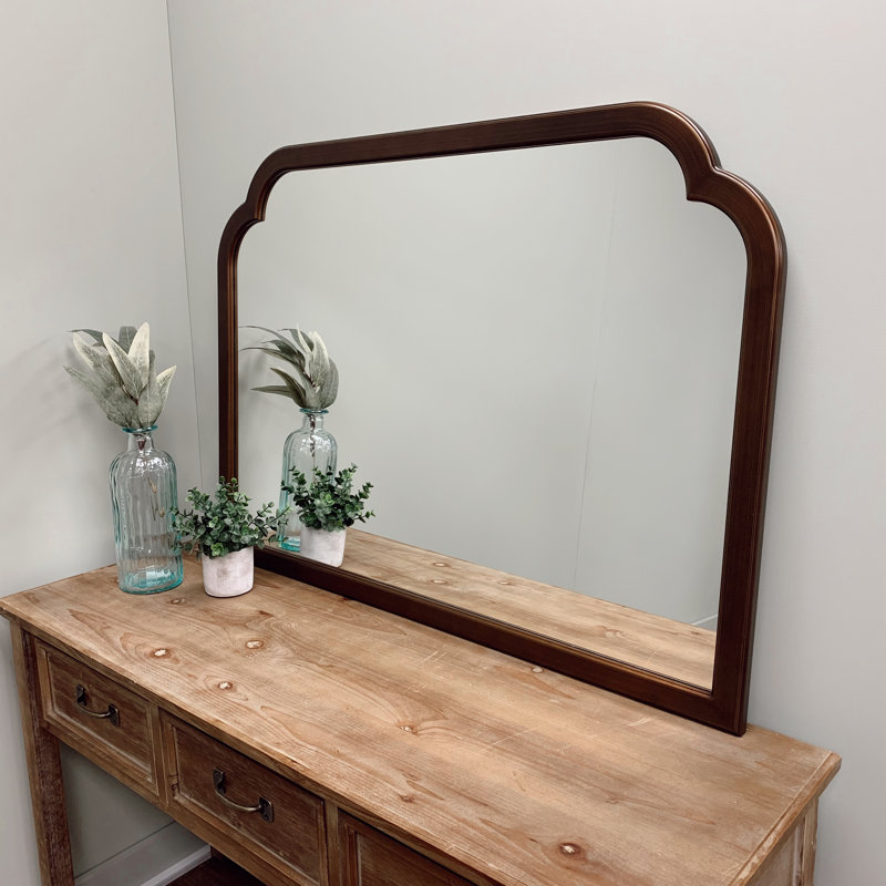 Miroir de cheminée encadré, Coucher de soleil doré