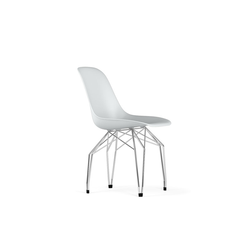 Fruitvale 18'' H Side Chair, White/Silver
