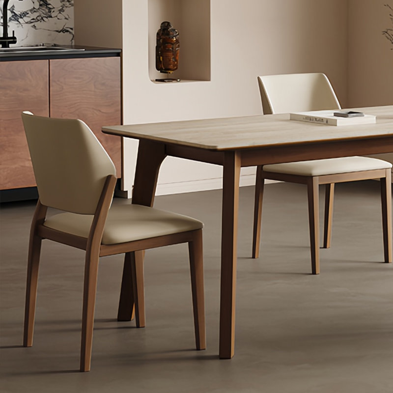 Retro utilitarian dining table and chair, 29.5"H x 55.1"L x 31.4"W