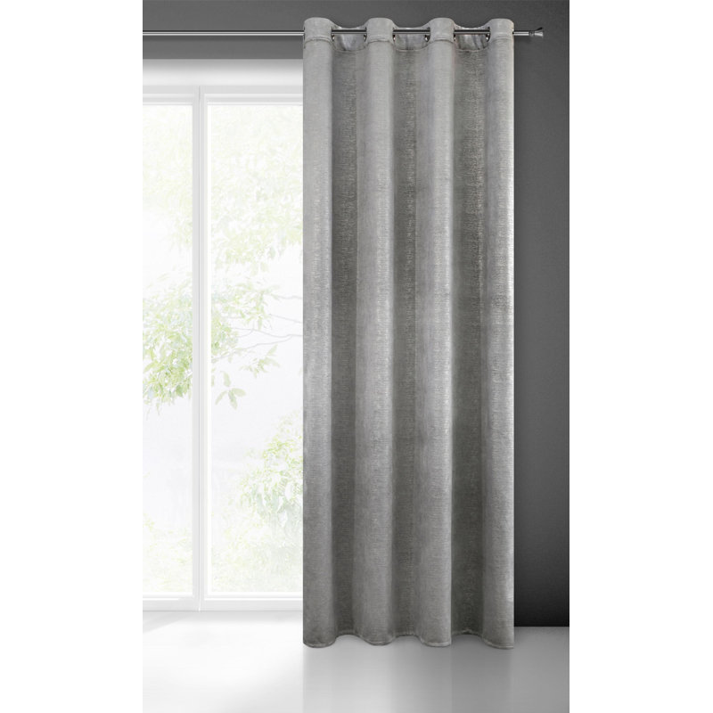 Addine Blackout Curtains Single Panel, Graphite