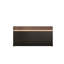 Comptoir rectangulaire en verre trempé transparent de 55,12 po, structure en bois massif noir, armoire de rangement pour bijoux-130118998