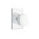 Privacy (Bed & Bath) Freestone Knob with Modern Rectangular Rose