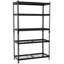 5 tablettes réglables robustes en acier, assemblage, l 36 po x P 18 po H 72 po, 2250 lb, noir pour tablettes de rangement de sous-sol et d'entrepôt, réglables-130150121