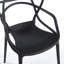 Chaise de salle à manger en plastique 4PCS NOIR (chaises de salle à manger seulement)-688669206