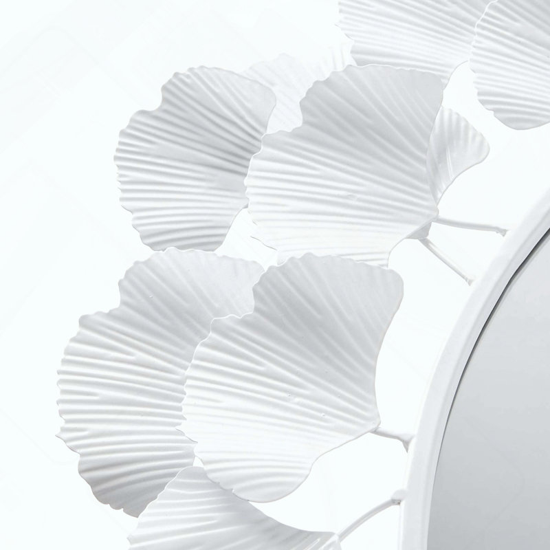 Miroir mural Gingko, Blanc