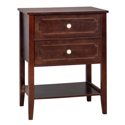 Table de chevet en bois massif Hicran