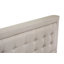 Ensemble de meubles de chambre à coucher 2 pièces Fannin avec 1 structure de lit double et une table de chevet - Fabrication fiable et robuste - Tissu en lin beige brume-296782773-296782772