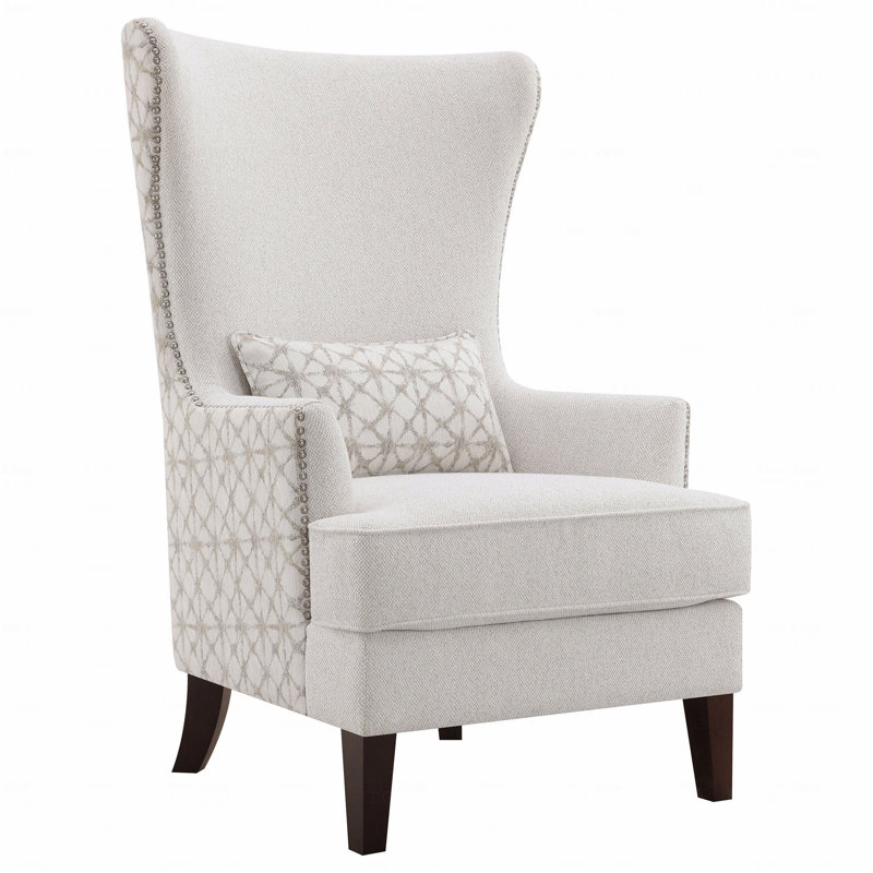 Latte Wingback Accent Chair