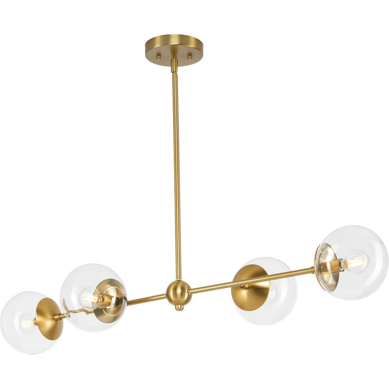 4-Light Chandelier, Bronze brossé