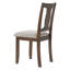 Ensemble de 2 chaises de salle à manger modernes, structure en bois d'hévéa, siège rembourré pour la cuisine-848287969