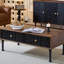 Table basse en bois massif de style rétro