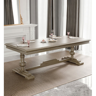 American-style retro distressed solid wood dining table