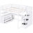 White Full Size Loft Bed With Desk, Shelves & Storage Upgrades --73099190-73099187