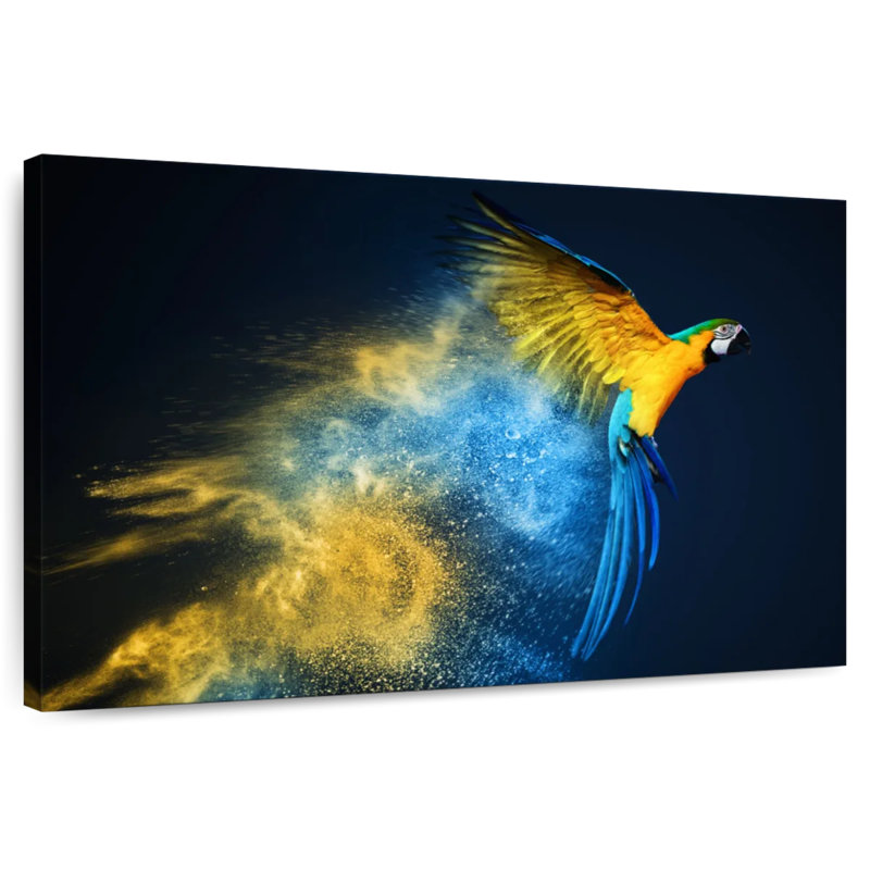 Brampt Colorful Parrot, 32" H x 48" W