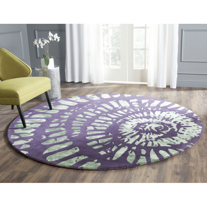 Laredo Hand Tufted Wool Abstract Rug, Round 7'