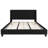 Aluino Tufted Upholstered Platform Bed w/ Accent Nail Trimmed Extended Sides-678480897-678480898