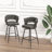 Luxurious Leather Upholstered Bar Stool Set, Ergonomic Design For Ultimate Comfort And Style.-984302852
