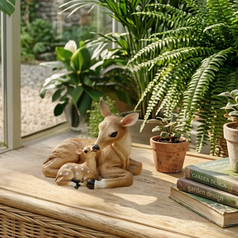 Figurine en polyrésine décorative campagnarde rustique