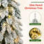 Ensemble d'arbres de Noël artificiels 8 pi, 6 pi et 4 pi pré-éclairés, pin vert articulé avec 820 lumières DEL chaudes, 2539 branches