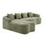 Canapé modulaire en forme de L en chenille de 104,7 po Boneless Mahwah-681306835