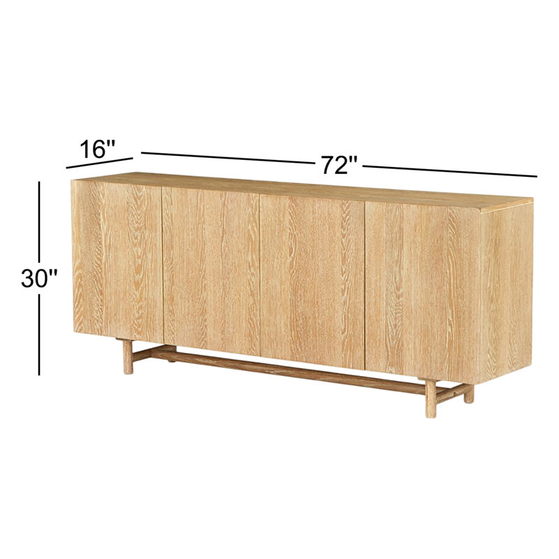 Mika 72'' W Solid Wood Sideboard