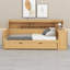Lit de jour en bois Trundle - tablettes de rangement, bureau d'étude (conception multifonctionnelle)-1995178890-1995178892